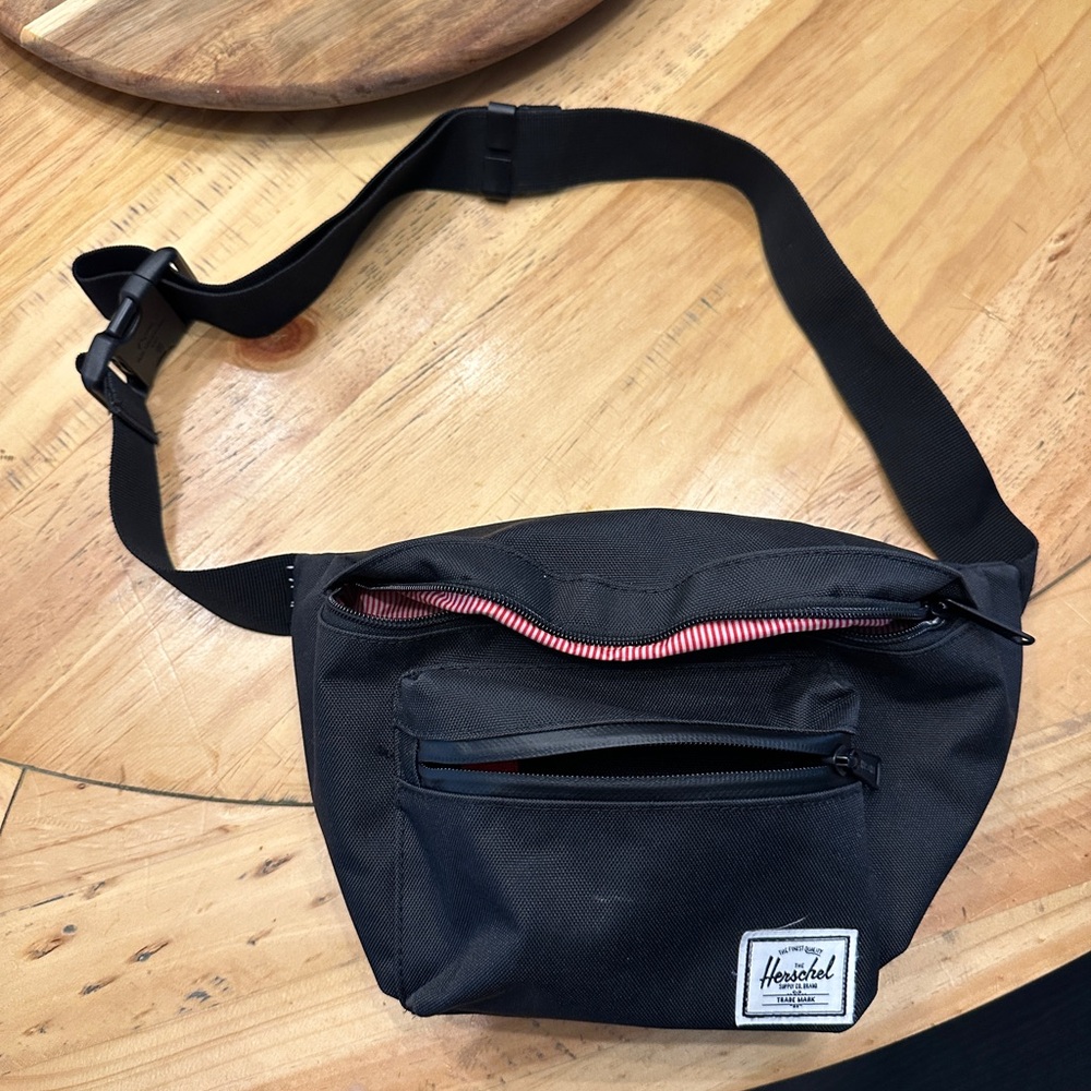 Herschel Supply Company Black and Red Belt Bag